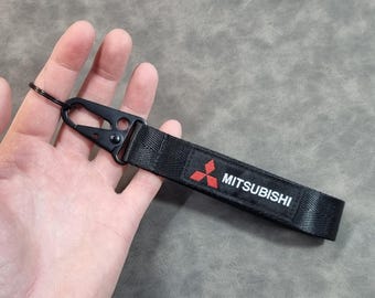Mitsubishi Lanyard Keychain Strap Keyring Logo Car Accessories Gift For Men Birthday Christmas