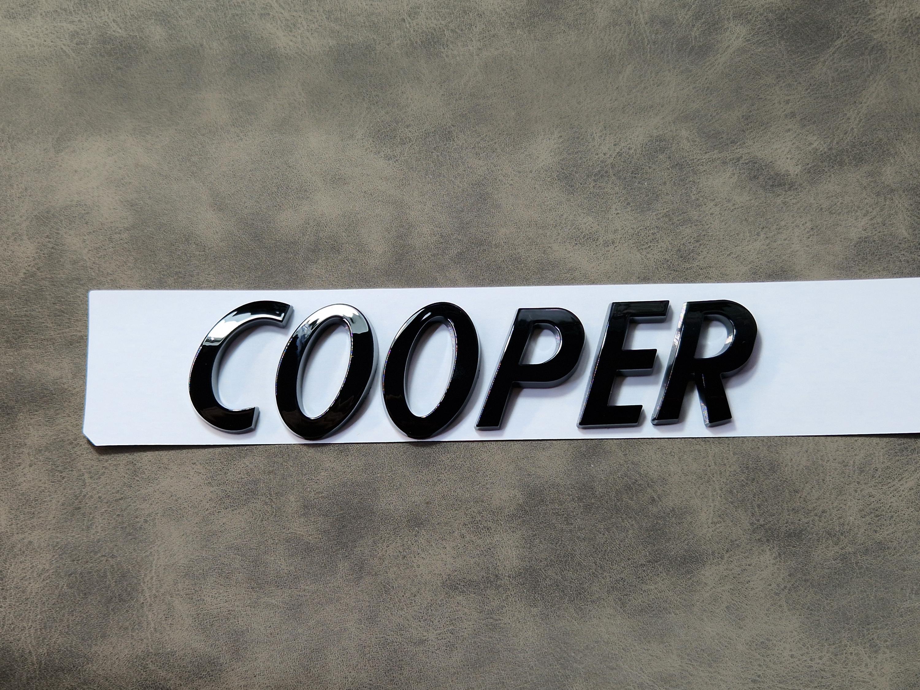 Mini Accessories Lettering Mini Cooper Lettering Emblem Logo Black Rear Trunk Badge Sticker Car ...