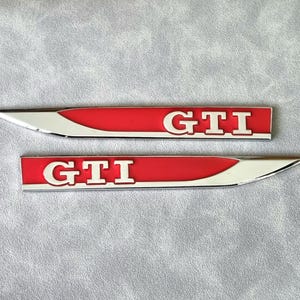 Gti Logo Emblem Side Wing Fender Badge Sticker Mk7 Mk8 Mk6 Car Accessories