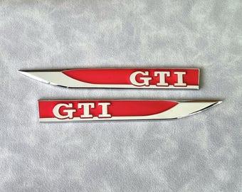 Gti Logo Emblem Side Wing Fender Badge Sticker Mk7 Mk8 Mk6 Car Accessories