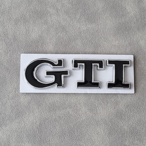 Gti Emblem Sticker Black Rear Trunk Logo Badge Mk7 Mk6 Mk8 Car Accessories