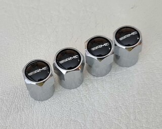 4 Tappi Antipolvere Per Valvole Pneumatici Auto In Rame - Valvole Metalliche Tubeless, Universali, Colore Bronzo, 45x11mm