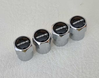 4 Tappi Antipolvere Per Valvole Pneumatici Auto In Rame - Valvole Metalliche Tubeless, Universali, Colore Bronzo, 45x11mm