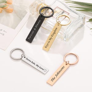 Custom Engraved Stainless Steel Keychain – Personalized Gift for Him, Best Friend, Mom, or Boyfriend – Birthday & Special Occasion Keychain