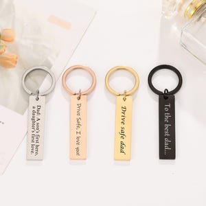 Dad Keychain, Personalized Dad Keychain, New Dad Gift, Engraved Dad Keychain, Fathers Day Keychain, First Fathers Day, Gift for Dad, Fathers
