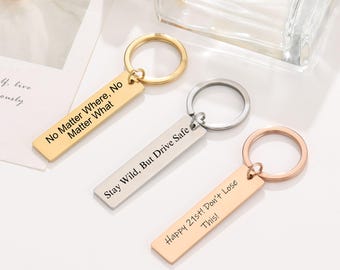 Personalisierter Schlüsselbund, individuelle Geschenke, Schlüsselbund für Freund, schnelle Versandgeschenke, personalisierte Geschenke für Männer, Geburtstagsgeschenk für sie