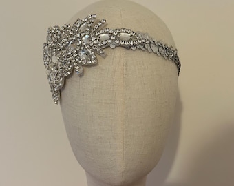 Fascia Per Capelli Flapper Anni '20 – Nera Con Strass E Nappa, Diadema Vintage Per Feste Gatsby E Matrimoni