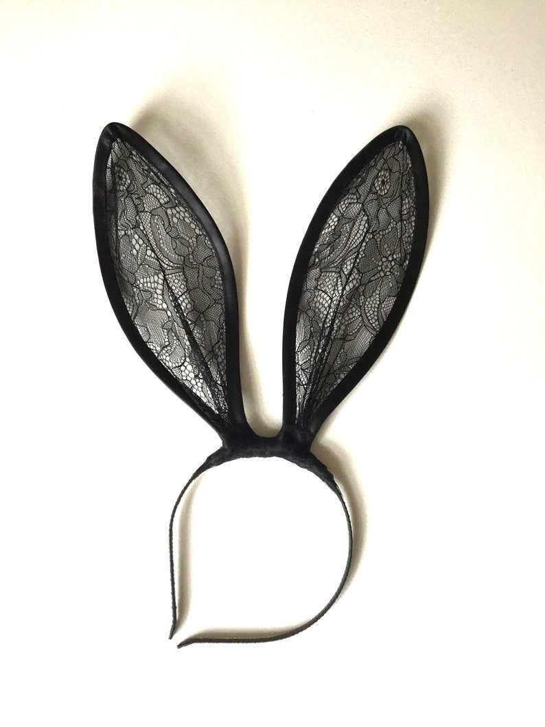 Ariana Grande wearing my black lace bunny ears headband. image 5