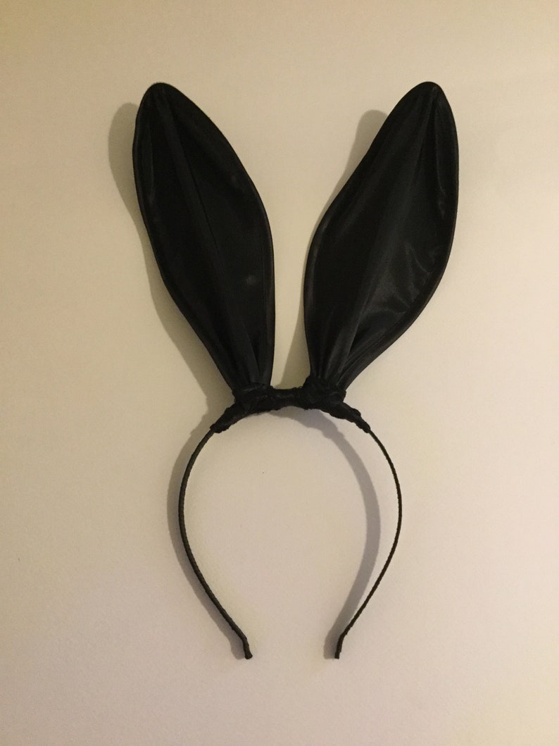 Bunny ears headband black bunny ears playboy bunny ears etsy