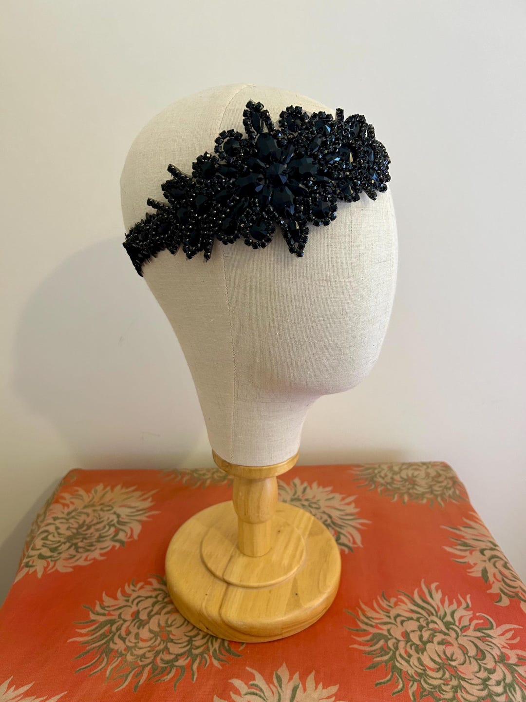 Diamante Rhinestone Vintage Style 1920's Flapper Headband - The Tudor - Silver main image 0