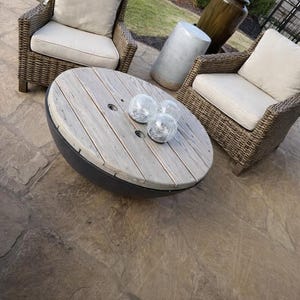 Rustic Cable Spool Coffee Table- Outdoor Wedding Decor