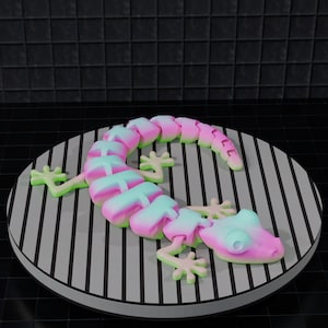 Articulated Gecko 3D Model STL, Flexible Lizard Toy, Printable Animal File, Digital STL for 3D Printing, Kids Toy, High Detailed STL Downloa