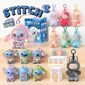 Stitch For The Monsters Big In Serie Blind Box Kawaii Figur Gesicht Puppe Schlüsselanhänger Dekor Geschenk Puppe Zufällig Geschenke