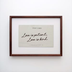 Christian Scripture Wall Art 1 Corinthians 13 Love Is Patient Love Is Kind Bible Verse Scripture Poster | Digital Download