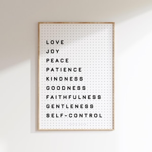 Galatians 5:22-23, Fruit of the Spirit Wall Art, Fruit of the Spirit Print, Bible Verse Wall Art, Scripture Wall Art | Digital Download