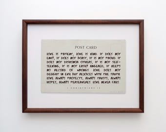 1 Korintiërs 13 muurkunst christelijke muurkunst liefde is geduldig liefde is vriendelijk bijbelvers schrift poster, Jezus kunst aan de muur | Digitale download