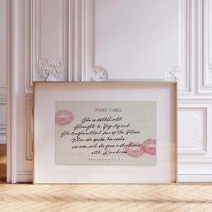 Proverbs 31, Christian Girly Aesthetic Wall Art, Coquette Christian Prints, Bible Wall Art Poster, Christian Printable | Digital Download