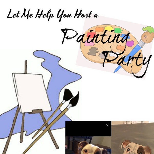 Custom Easy Painting Party Kit Pre-Outlined Canvas Board for You and Your Friends to Paint & Sip 8x10 size