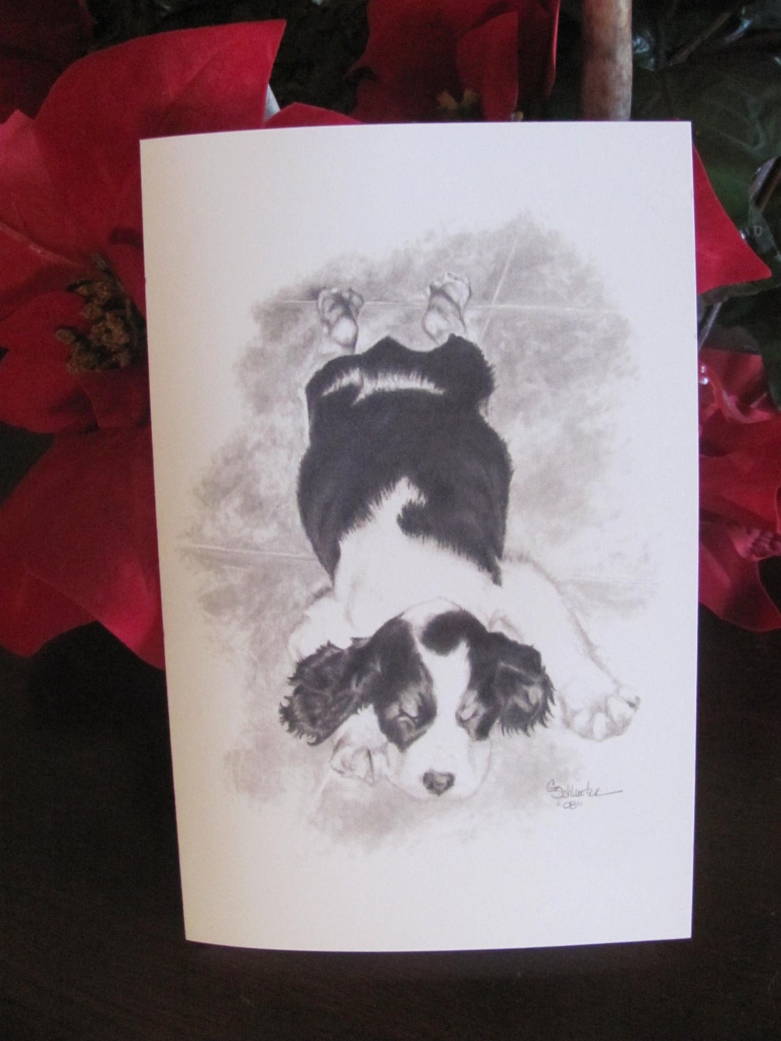 Custom Pet Portrait Gift Certificate/Card for a 5x7 Hand Etsy