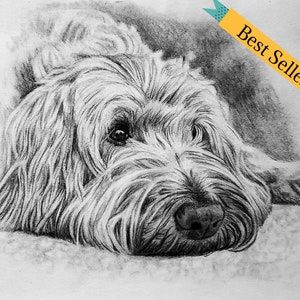 Custom Pet Art Hand Drawn from Photo 1 SUBJECT Graphite Pencil Sketch Realistic Drawing Gift Idea for Pet Lovers