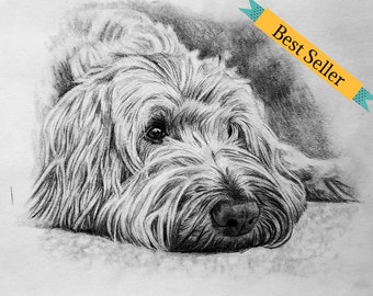 Custom Pet Art Hand Drawn from Photo 1 SUBJECT Graphite Pencil Sketch Realistic Drawing Gift Idea for Pet Lovers