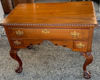American 19th c Chippendale walnut lowboy chest 33h25d43w Shipping is not free