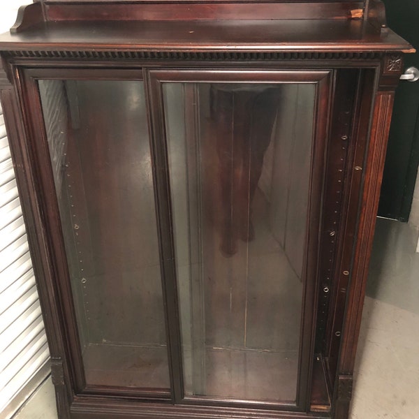 Price Drop*** Antique mahogany Victorian bookshelf bookcase 45.5w16d60h65h Shipping is not free