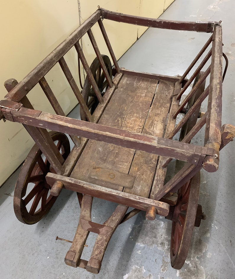 Antique Ohio Amish Country Goat Wagon Cart 26w39l23h Shipping Etsy