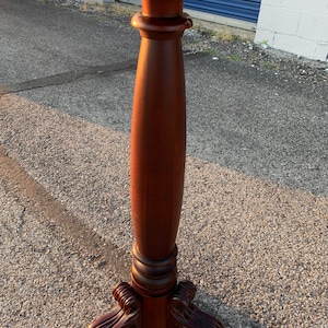 Antique mahogany empire pedestal with claw feet 17 X 36 Shipping is not free