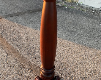 Antique mahogany empire pedestal with claw feet 17 X 36 Shipping is not free