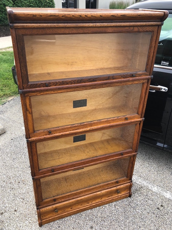 Antique Macey 4 Stack Barrister C1900 Bottom Drawer 34w10d63h Etsy