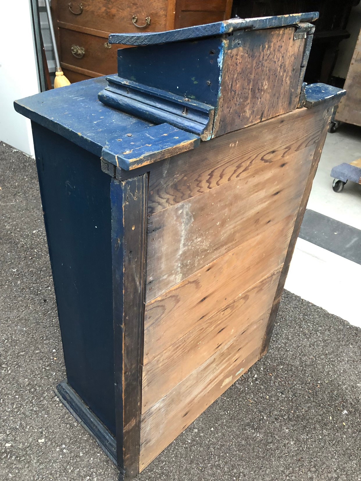 Blue apothecary sale cabinet