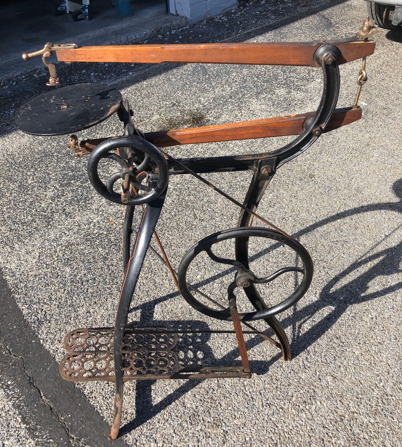 Antique 1800's Treadle jig saw 36x14x29 Millers Falls image 0