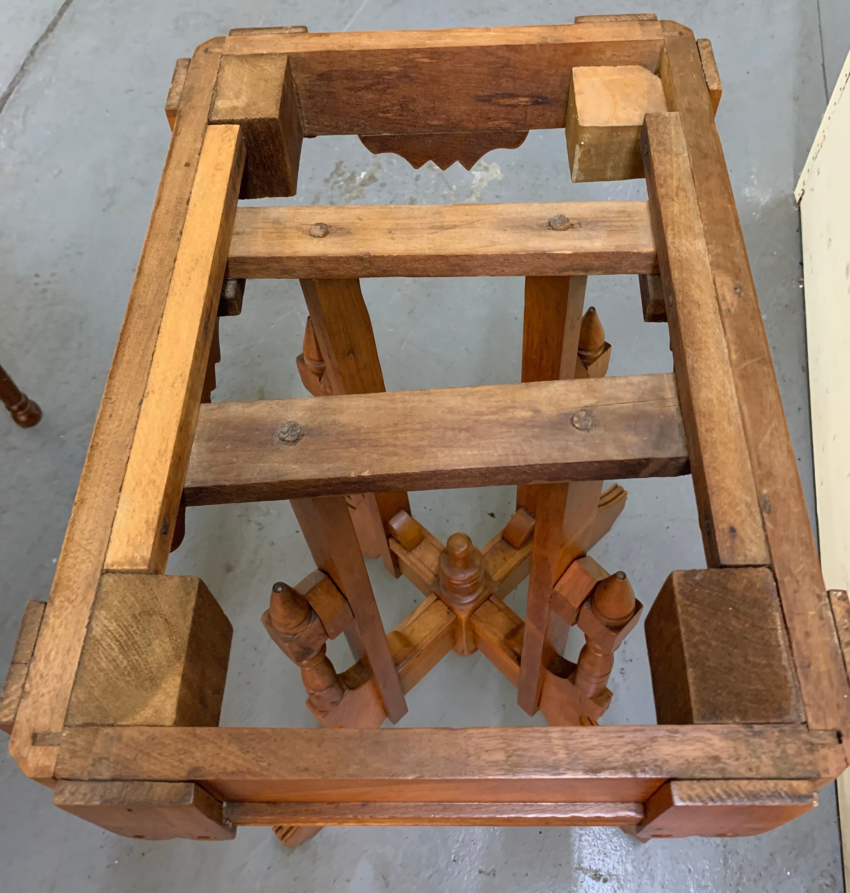 Unique Antique Victorian Maple Marble Top Parlor Table
