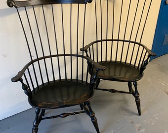 3 vintage D.R. Dimes Windsor hi back 2 arm chairs 1 side chair 28w25d18h47h Shipping is not free