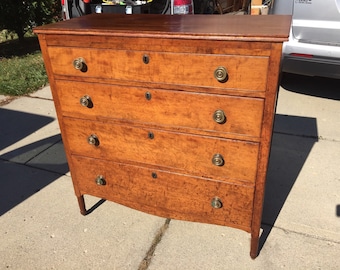 Antique Federal Cherry Chest Dresser Dove Tailed 39w19d41h early 1800&#39;s Shipping is Not free