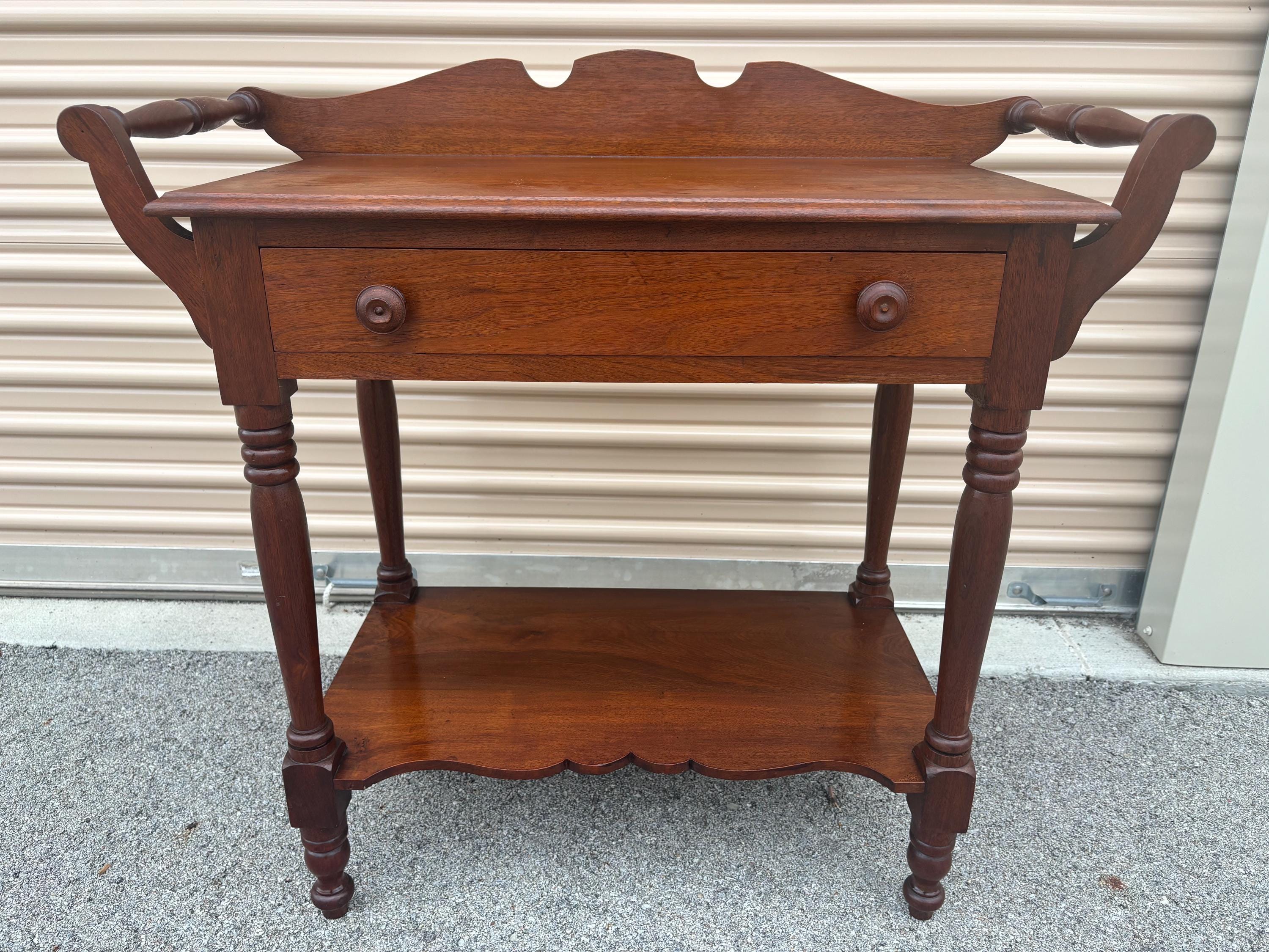 Antique 1880 Southern Walnut or Oak Washstand Knapp Joints 34w27