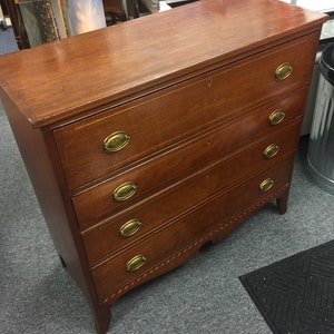 Antique Hepplewhite early 1800&#39;s Cherry chest 39h42w17d shipping is not free