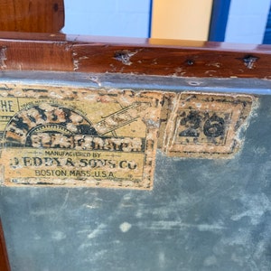 Beautiful 1905 Eddy solid Pine Refrigerator ice chest Boston Ma 35.5W20D37H Shipping is not free image 10