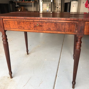 Antique 1800&#39;s Mahogany lift top table 24h29h40w17d35d Shipping is not free