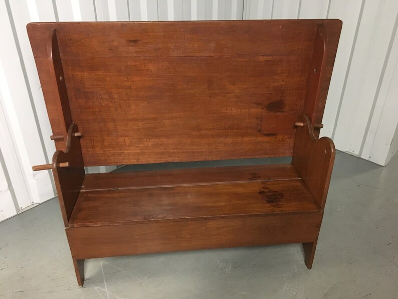 Antique Pine Hutch Table Bench Seat 17h30.5h16d29.5d57w Etsy