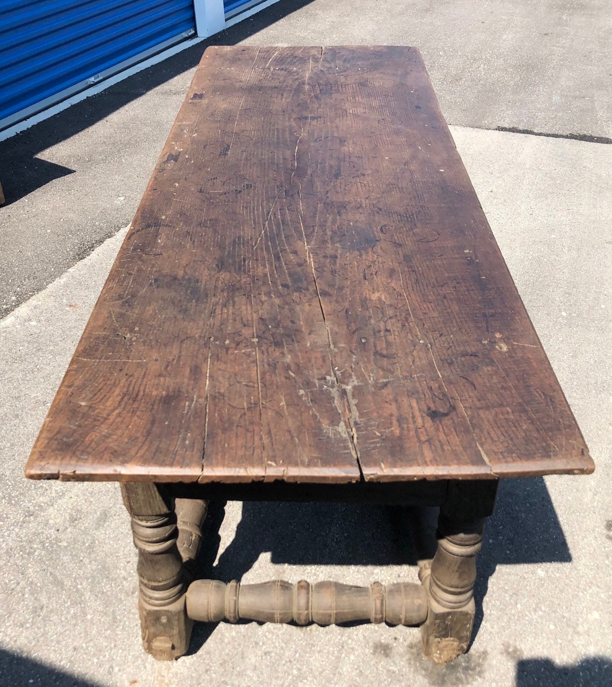 Spanish Baroque Colonial Carved Walnut Server Table 17th C 30.5h27d77 ...