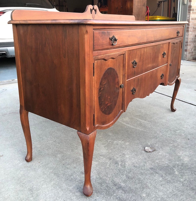 Antique Queen Anne cherry side board buffet 23d60w36.5h41h Etsy