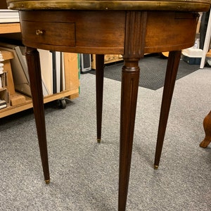 Antique French Louis XVI mahogany gueridon marble top table 28.5h24d shipping is not free bild 2