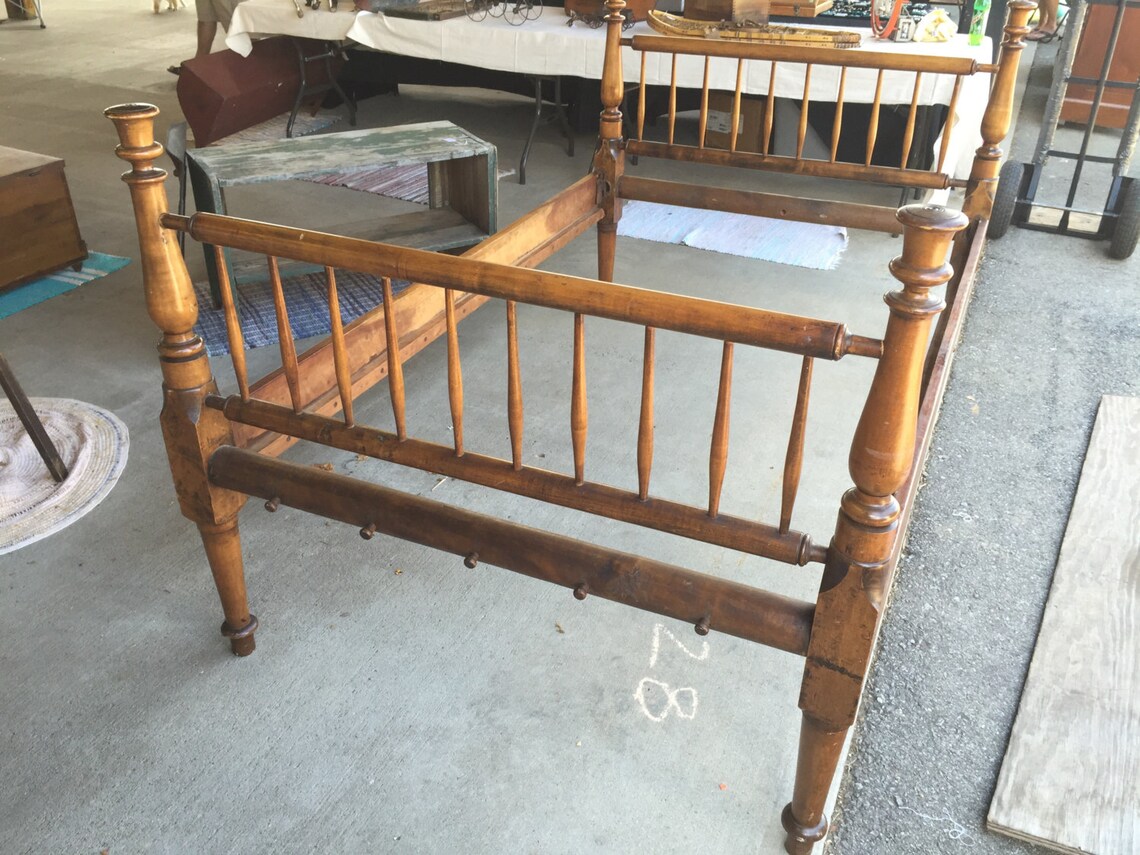 Antique Primitive Rope Bed Solid Cherry Shipping is Not Free Etsy