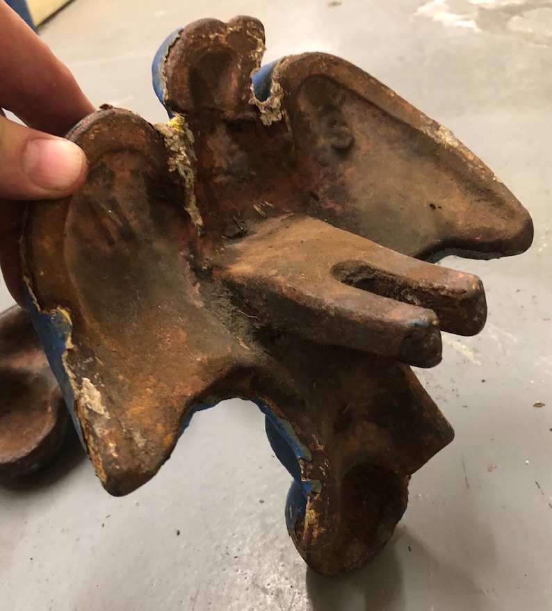 Rare Antique Eagle Iron Bathtub Claw Feet Set of 4 Blue and Etsy