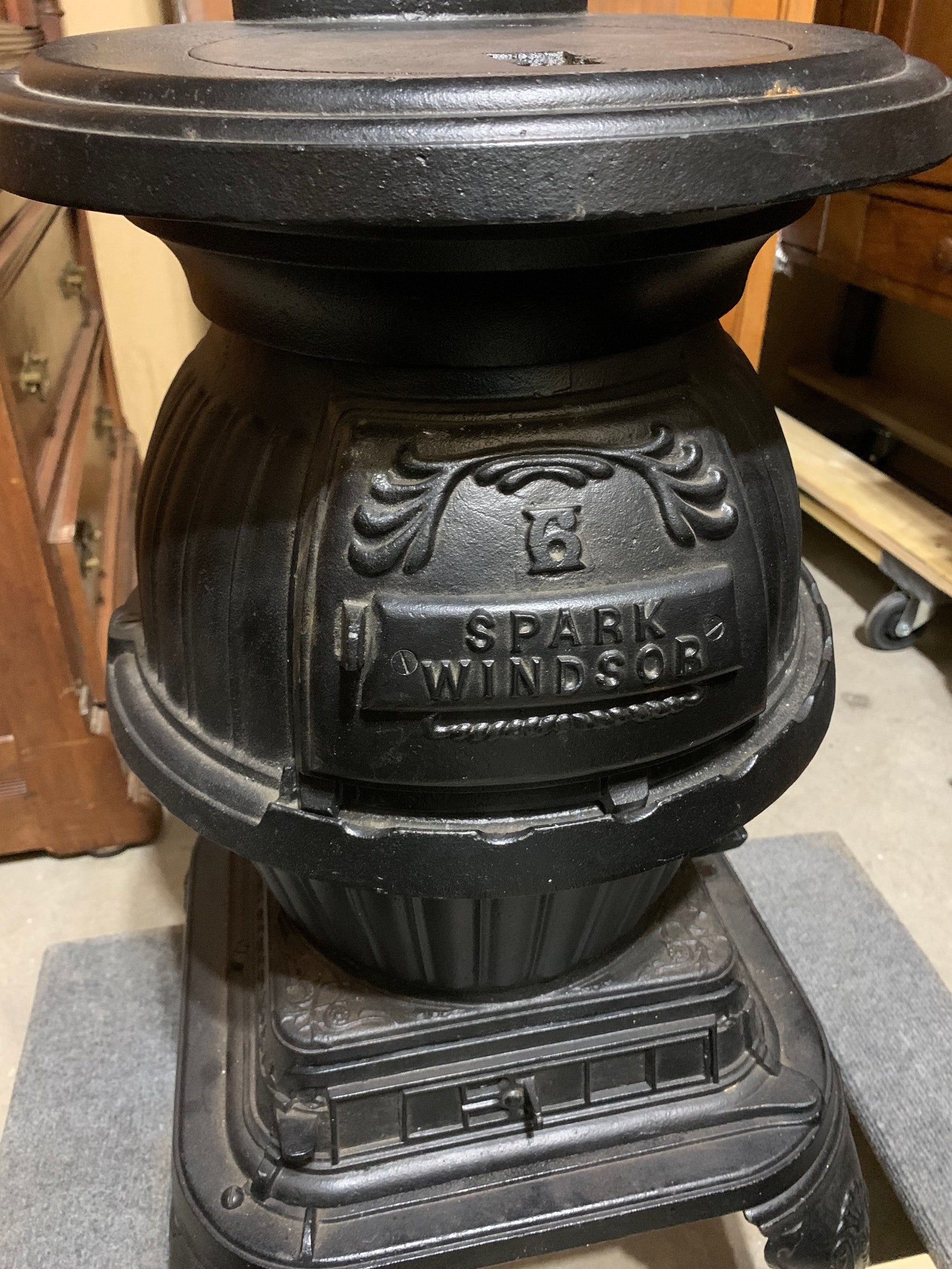 Antique cast iron pot belly parlor cook stove 17 x 17 x28H Etsy