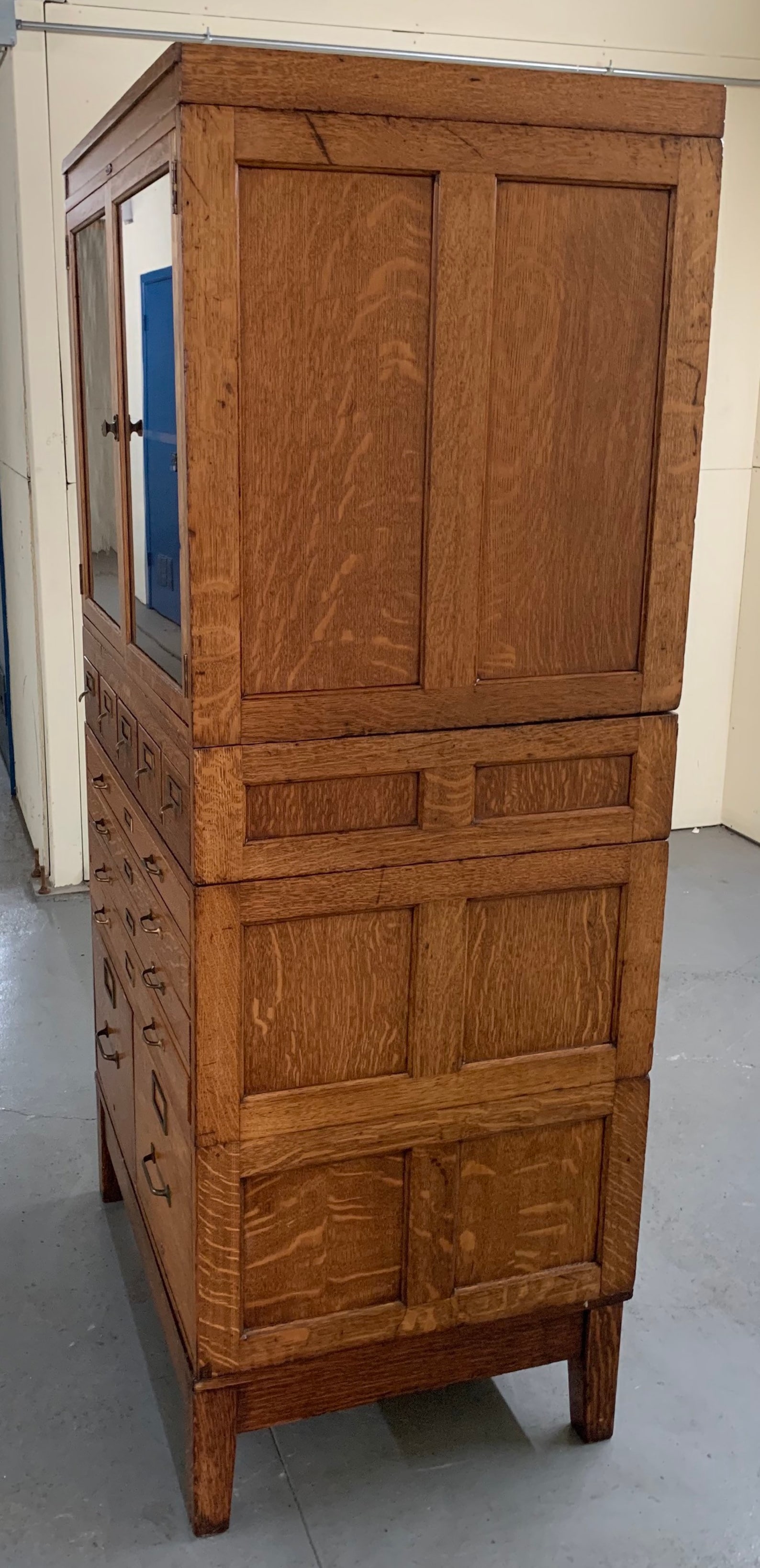 Antique Globe Wernicke Oak Stacking File System Bookcase Cabinet ...