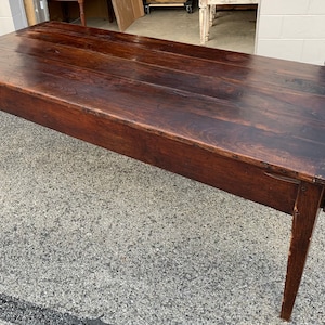 PRICE DROP***18thC Continental mahogany Farm harvest table tapered legs 36d86w22.5h31h Shipping is not free