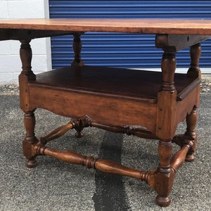 Antique American hutch top table chair bench 53.5W30w39D22d18h29h 55h with top up Shipping is not free